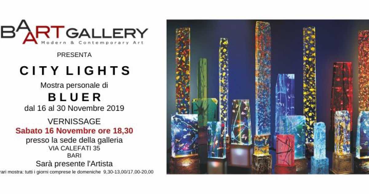 Bari, "City lights": in mostra i totem luminosi dell'artista Bluer